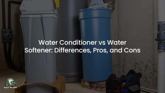 Water treatment tanks, titled Water Conditioner vs Water Softener: Differences, Pros, and Cons