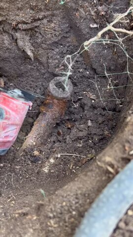 Capping off a sketchy broken galvanized water line!