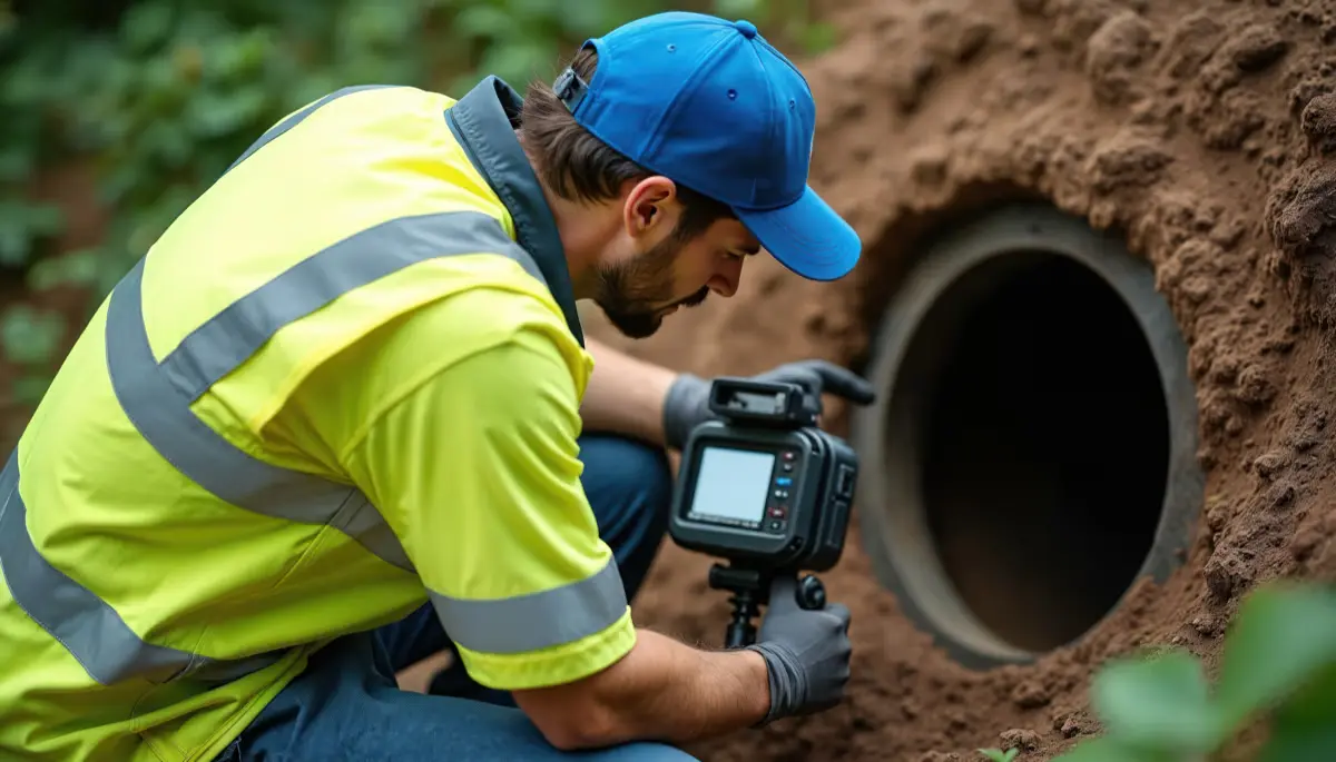 Technician inspecting a pipe with camera equipment — Beaver Brothers Plumbing
